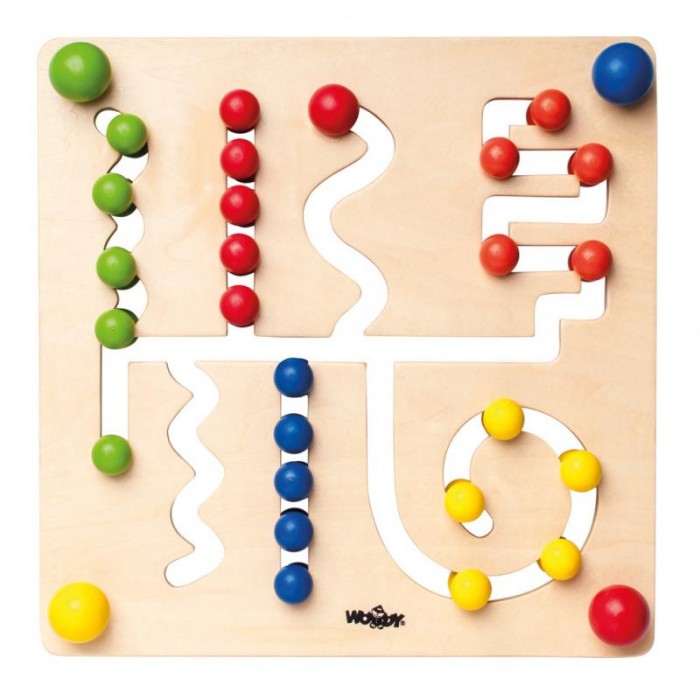 Labirintul Educațional din Lemn Joc de indemanare, de condus bile